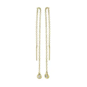 0.04ctw Diamond Threader Earring