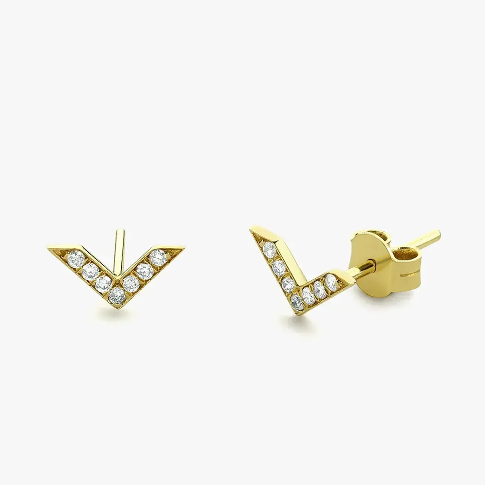 0.07CTW Dainty Diamond Earrings