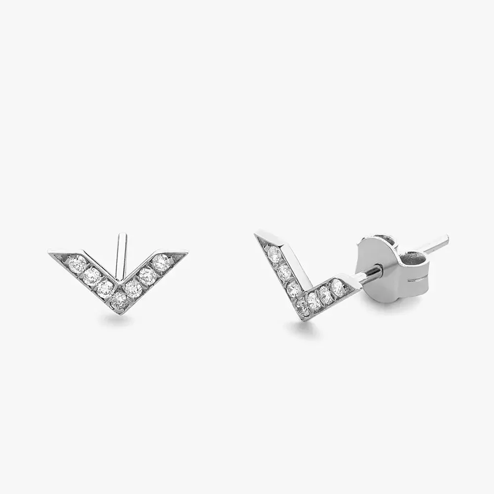 0.07CTW Dainty Diamond Earrings