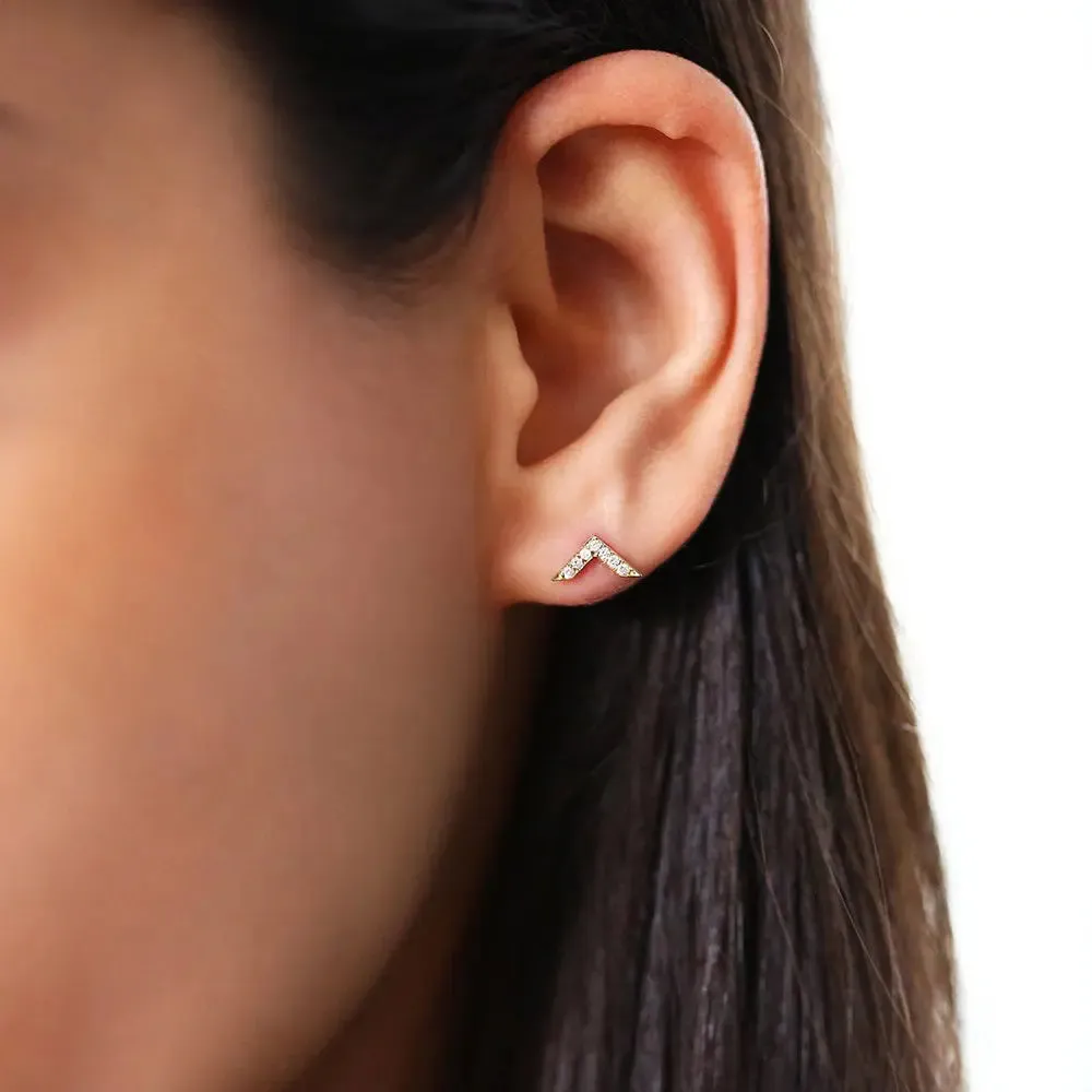 0.07CTW Dainty Diamond Earrings