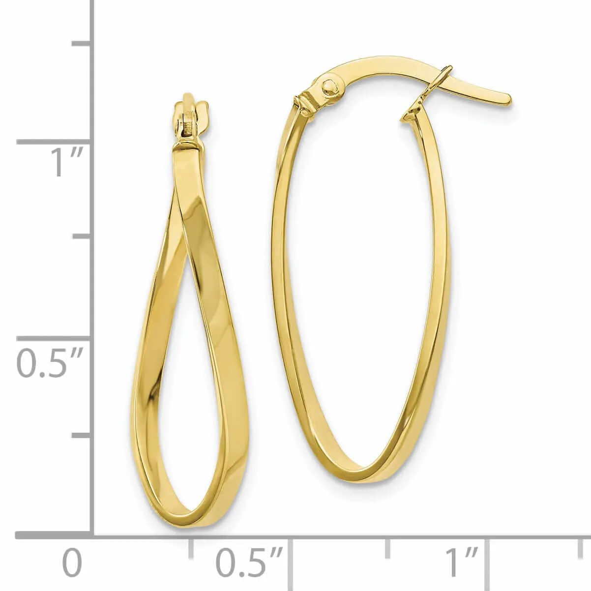 10kt Yellow Gold Hinged Hoop Earrings