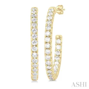 1/2 ctw French Pave Set Round Cut Diamond Fashion Half Hoop Earring in 14K Yellow Gold 1/2 ctw French Pave Set Round Cut Diamond Fashion Half Hoop Earring in 14K Yellow Gold