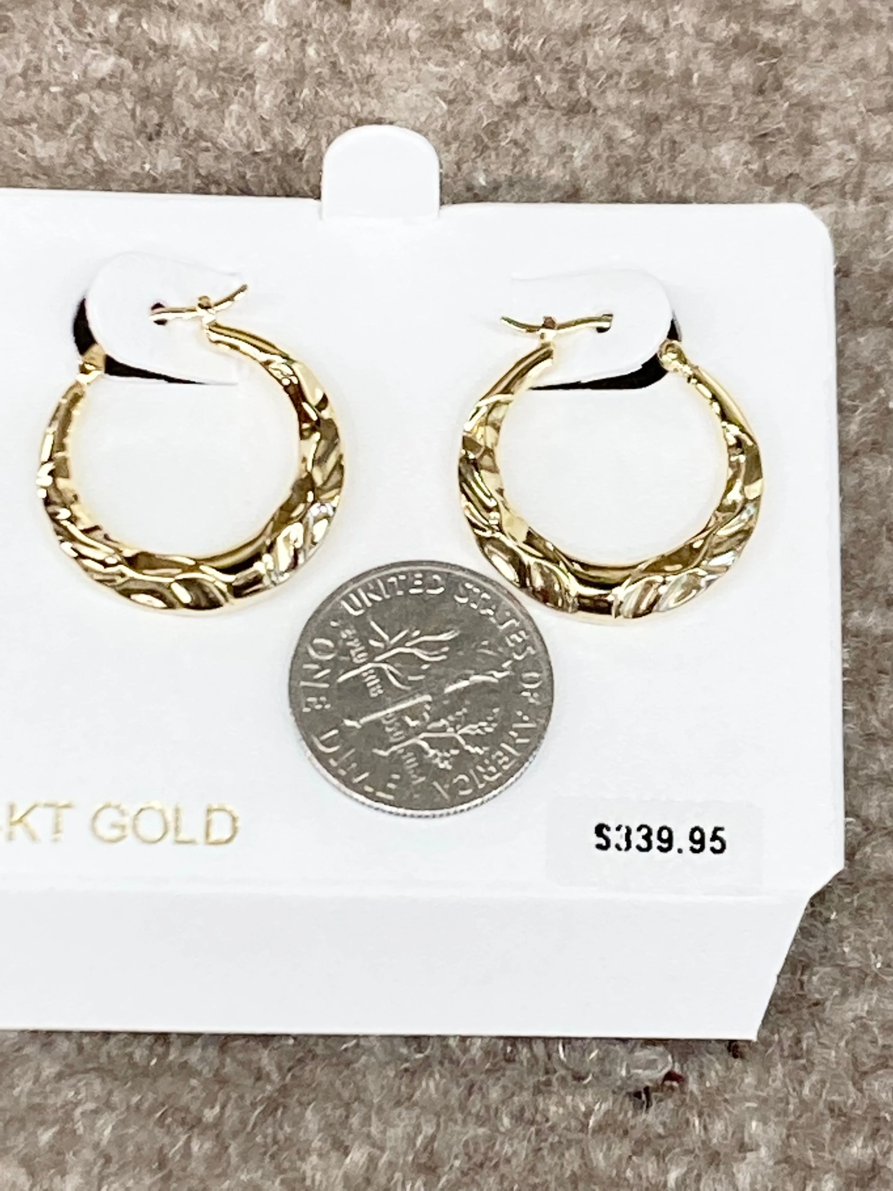 14 K Yellow Gold Hoop Earrings