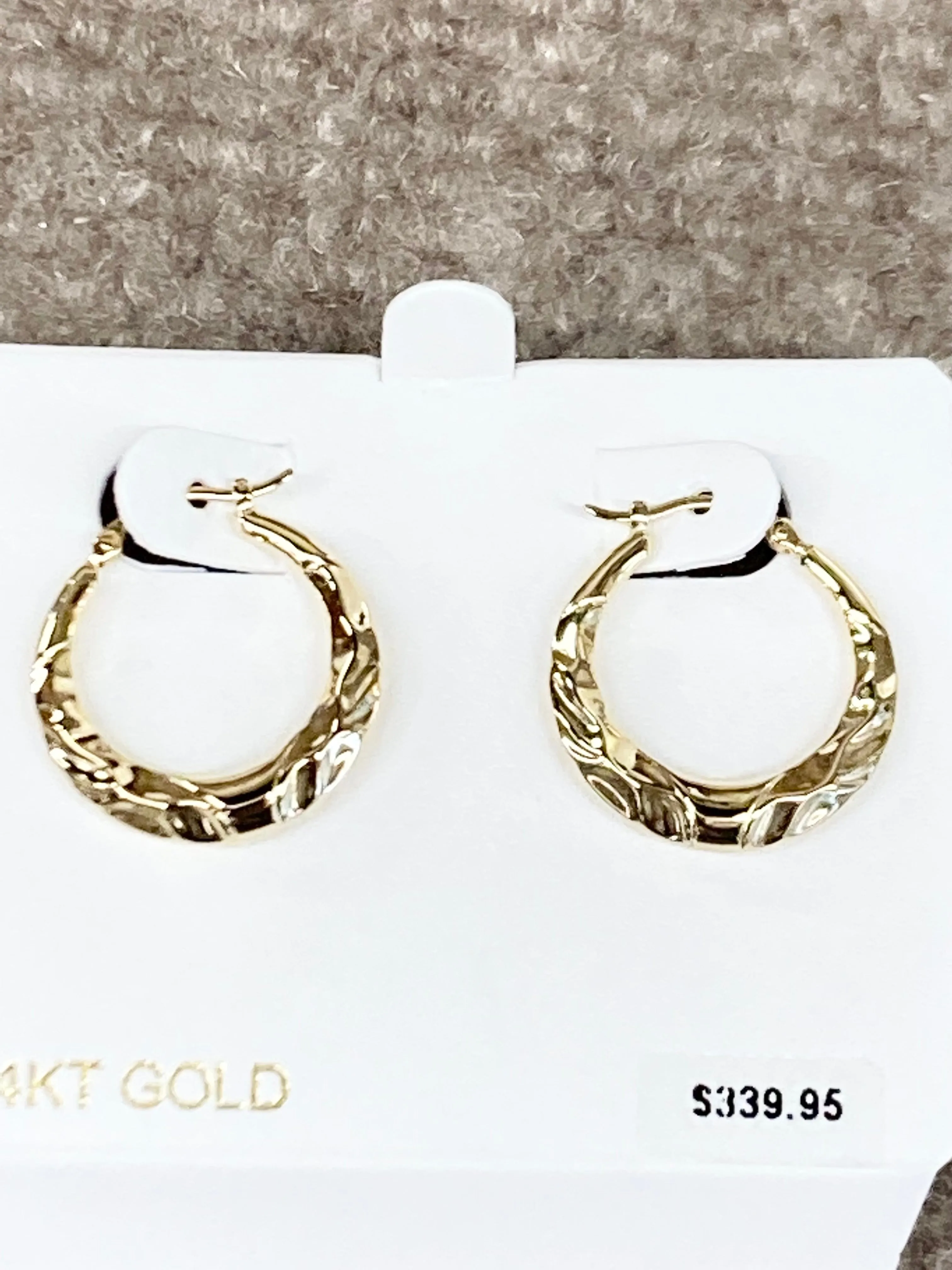 14 K Yellow Gold Hoop Earrings