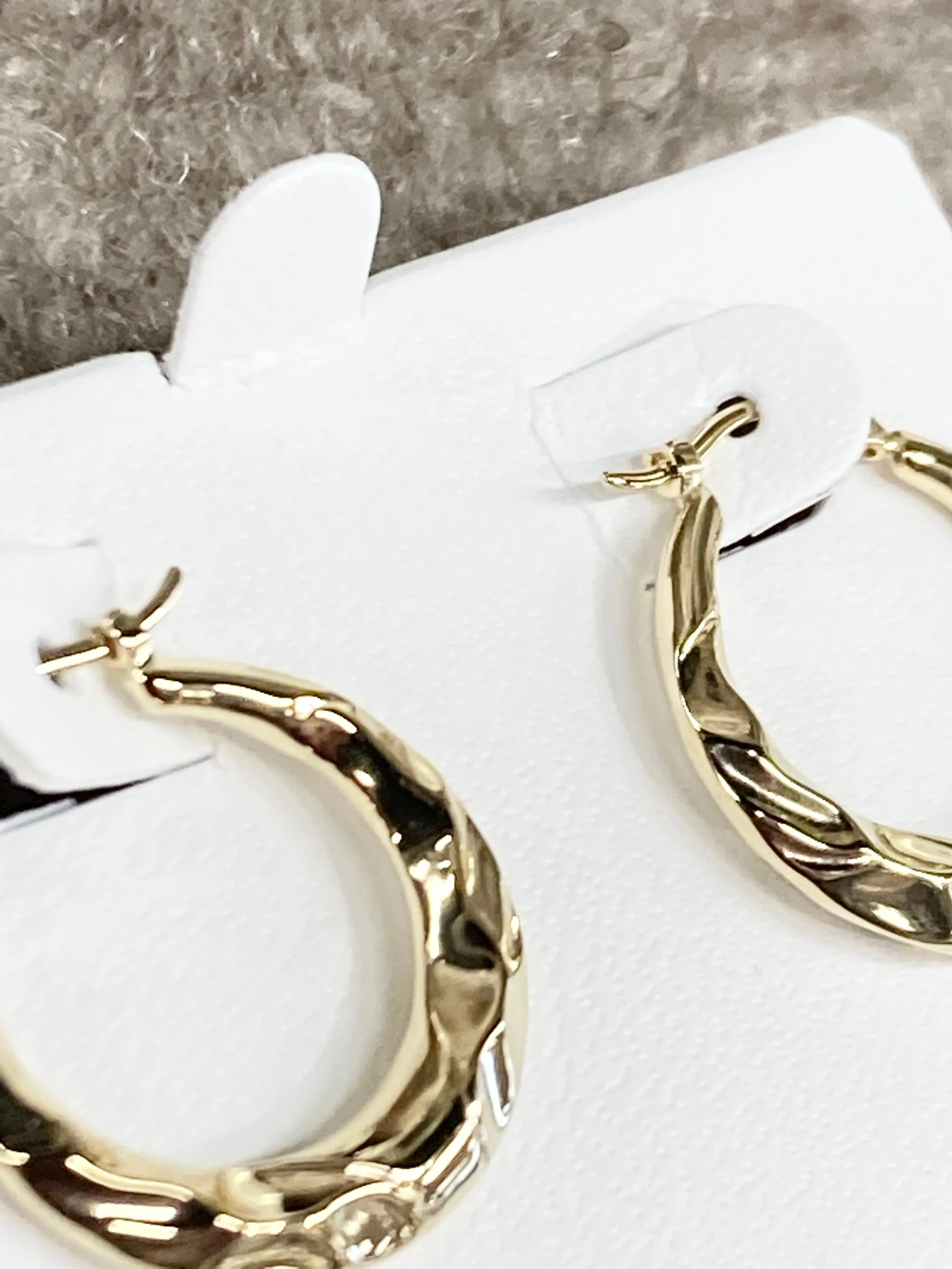 14 K Yellow Gold Hoop Earrings