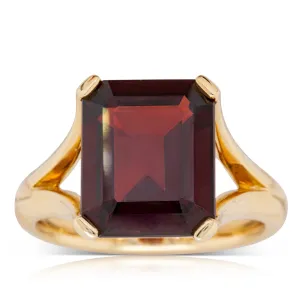 14ct Yellow Gold Garnet Verona Ring