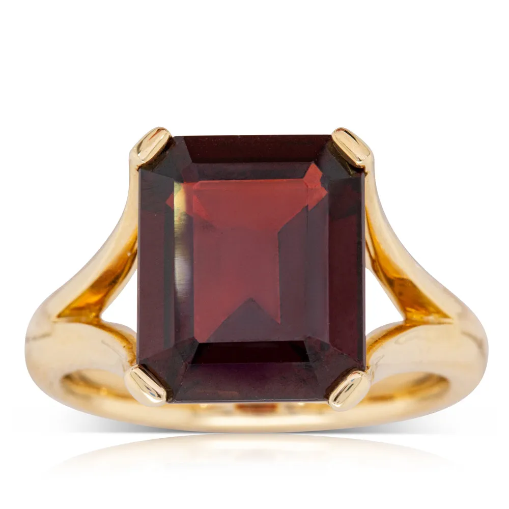 14ct Yellow Gold Garnet Verona Ring