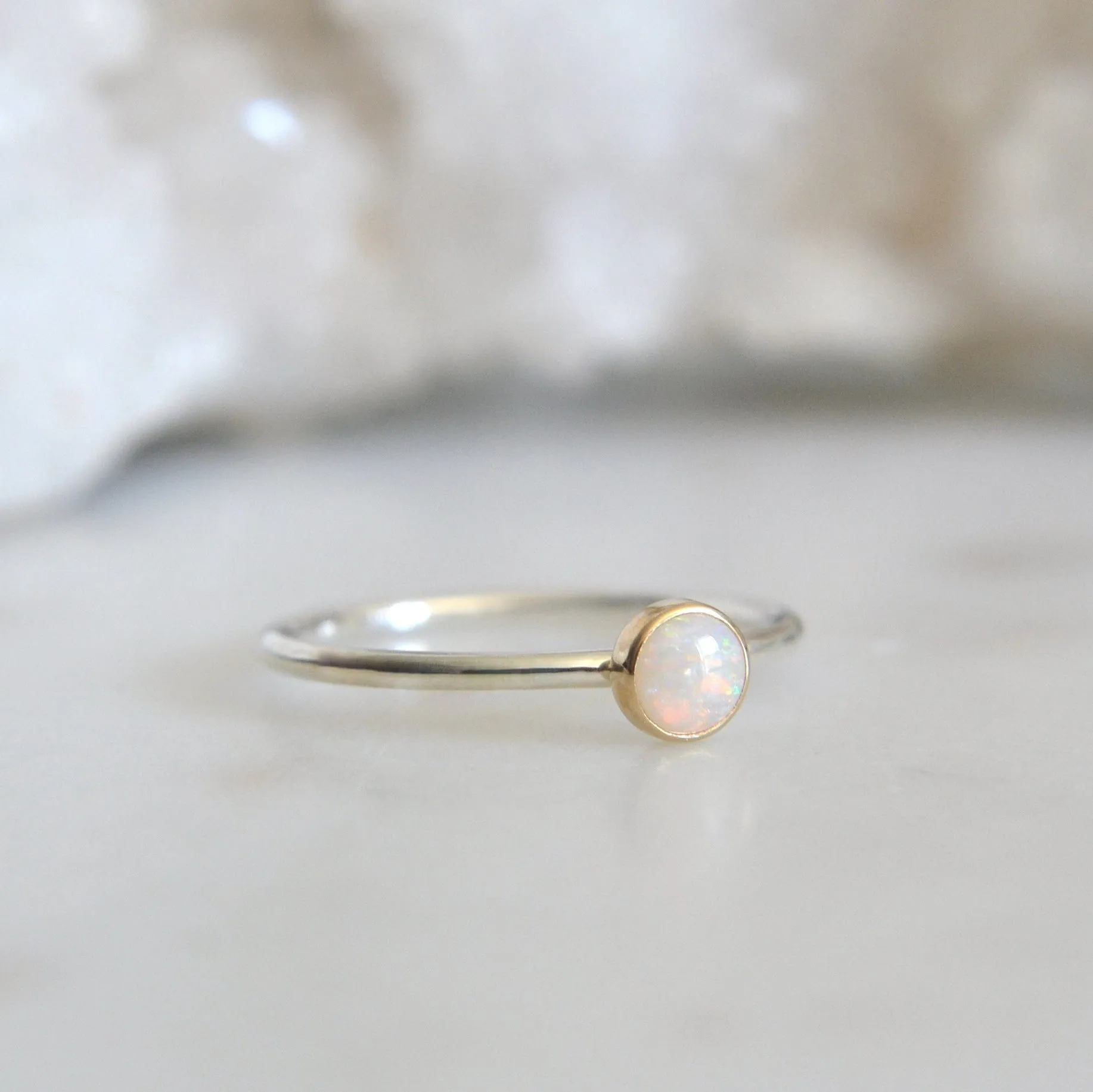 14k & Silver Opal Ring