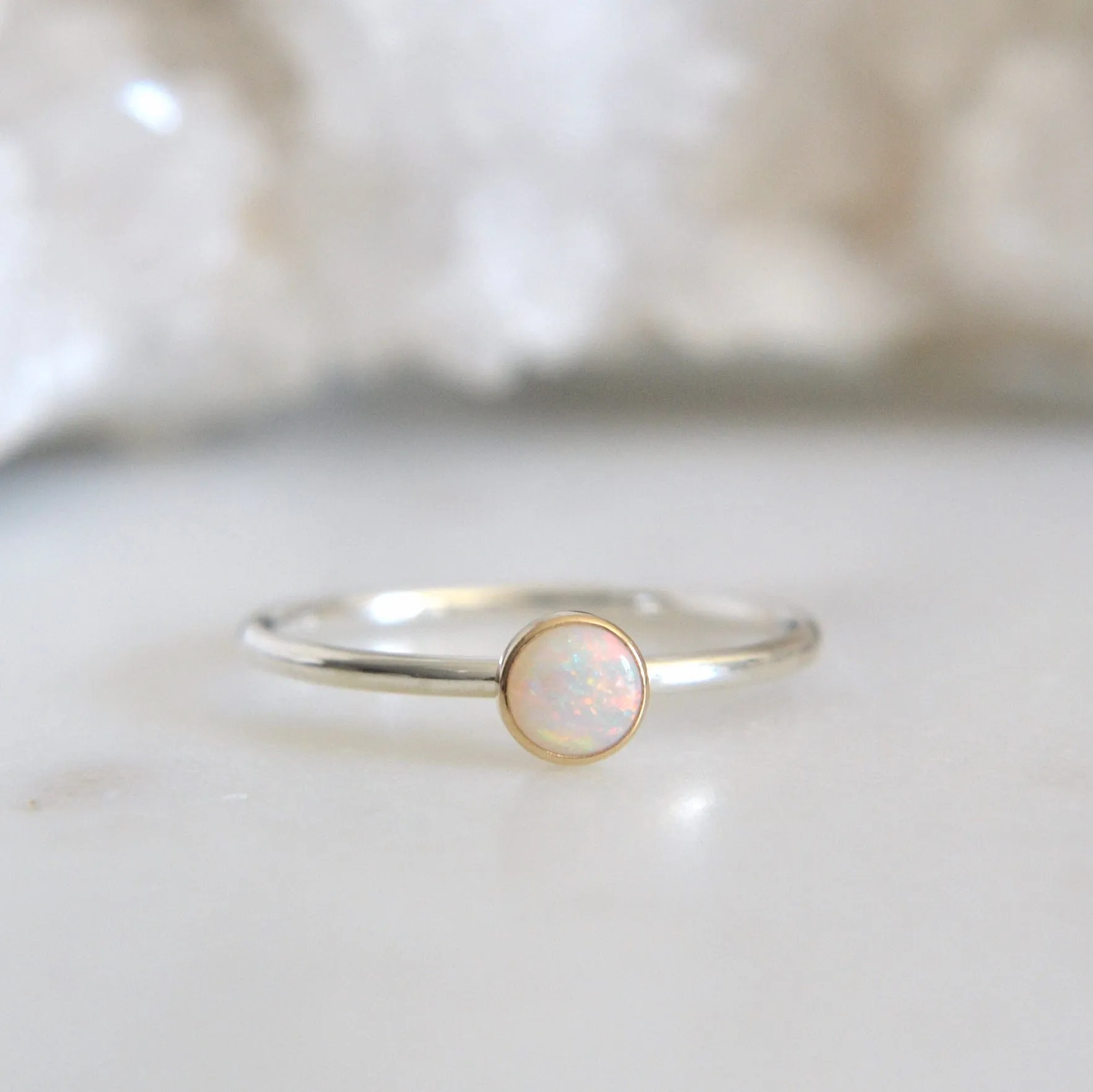 14k & Silver Opal Ring