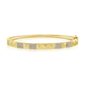 Exquisite 14K Gold Bracelet with Stunning 0.45ct Diamond Studding