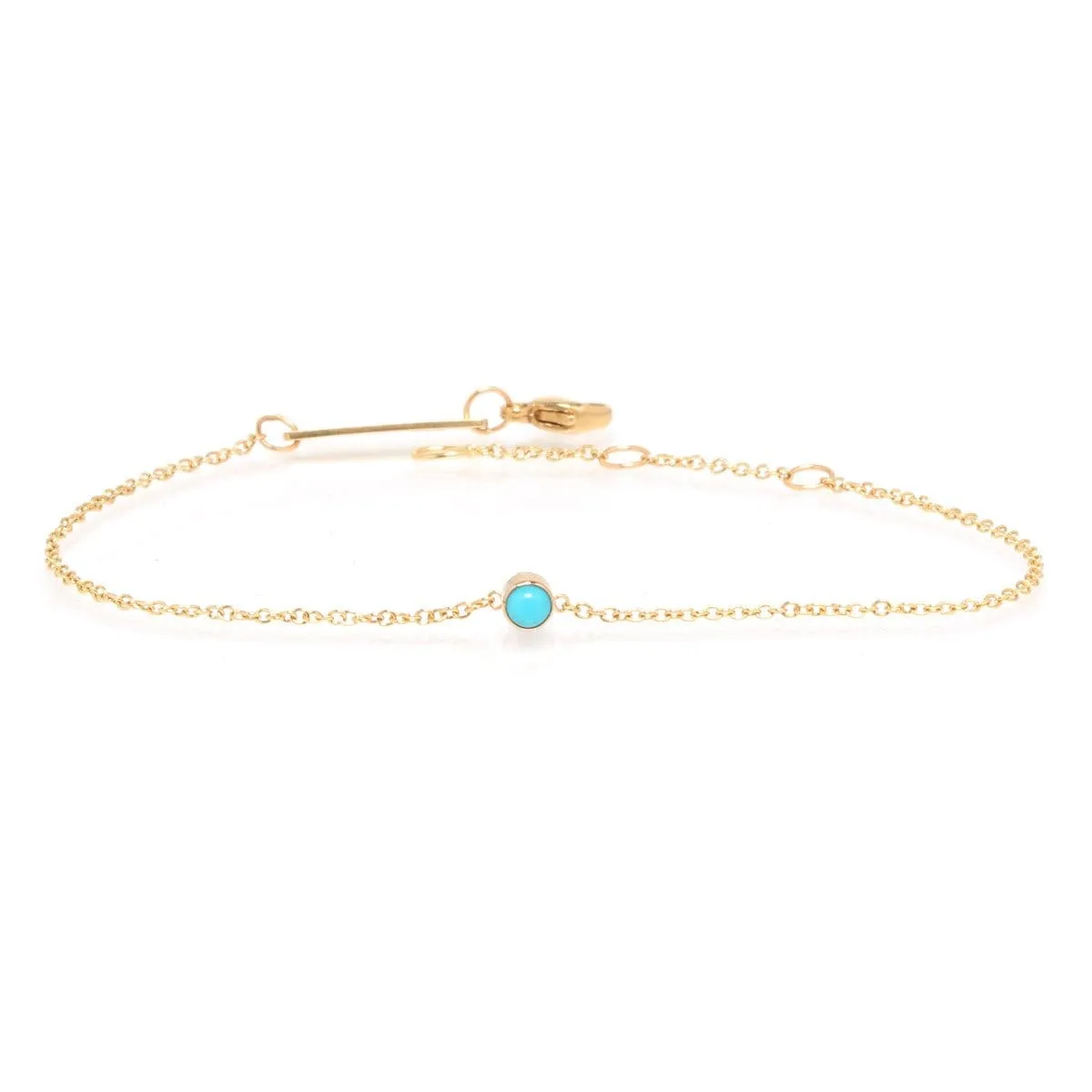 14k Gold Bezel Set Turquoise Bracelet