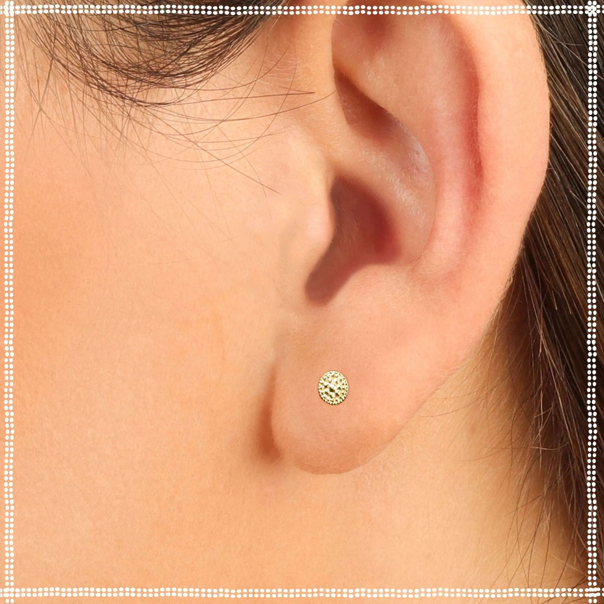 14k Gold Dainty Stud Earrings | Eternal Balance