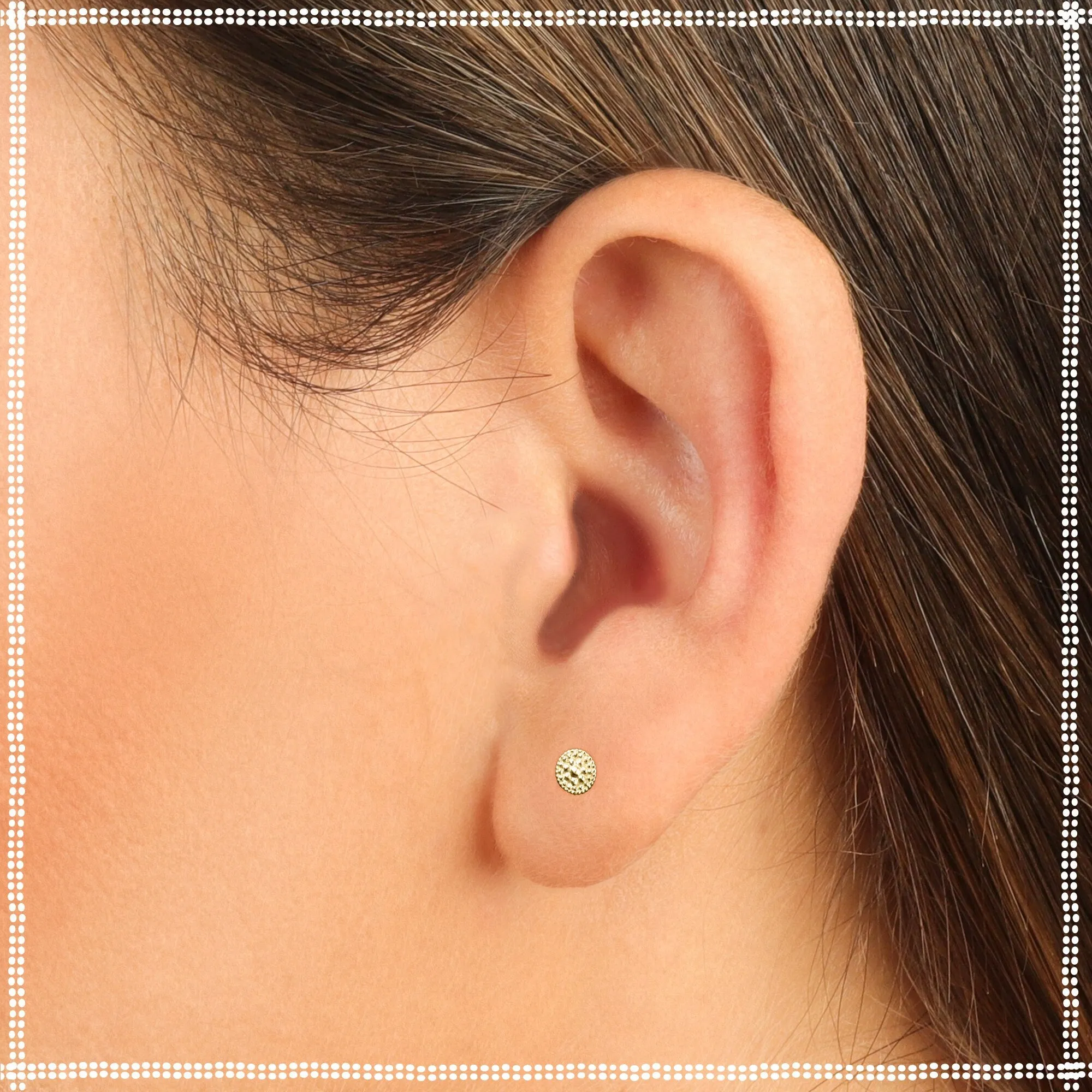 14k Gold Dainty Stud Earrings | Eternal Balance