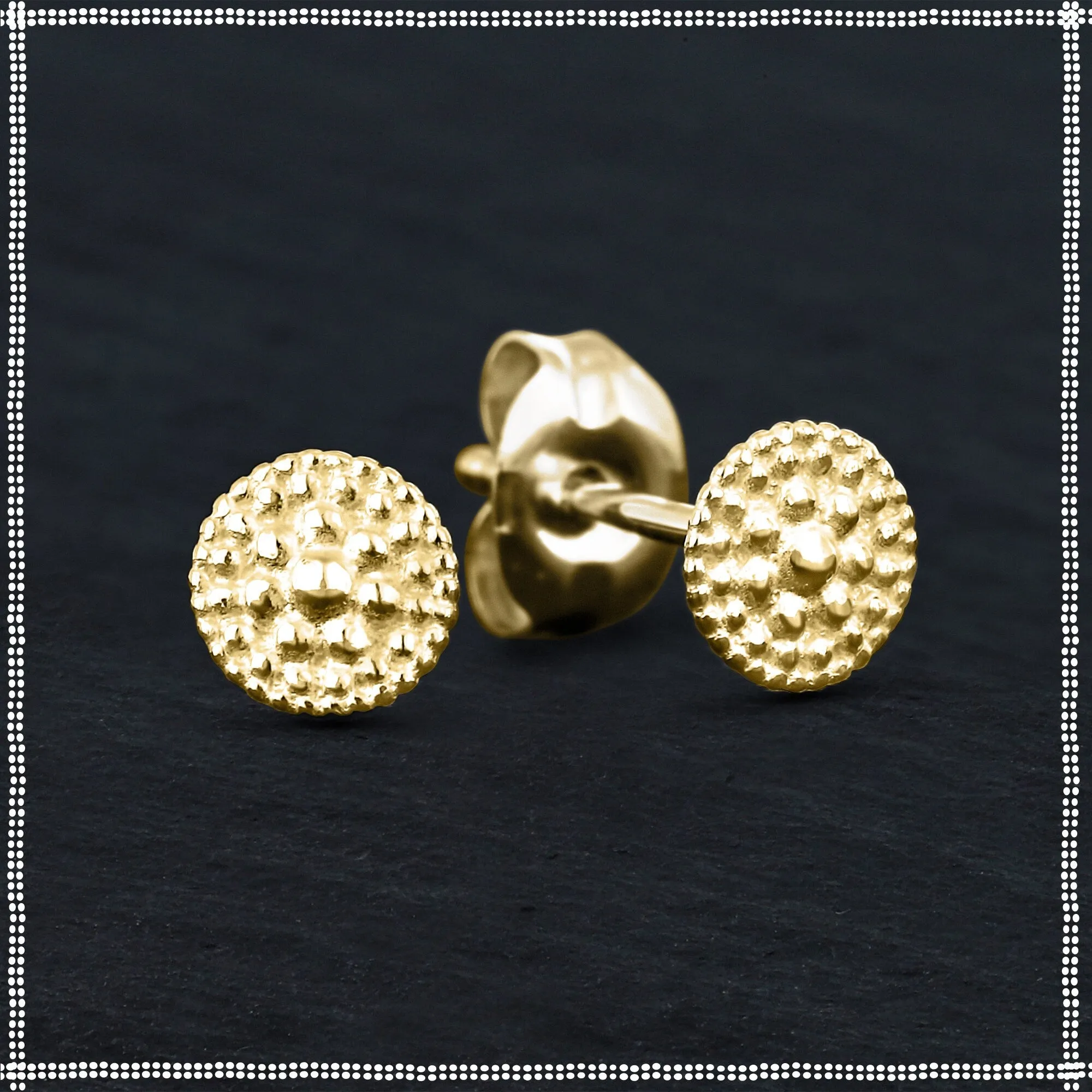 14k Gold Dainty Stud Earrings | Eternal Balance