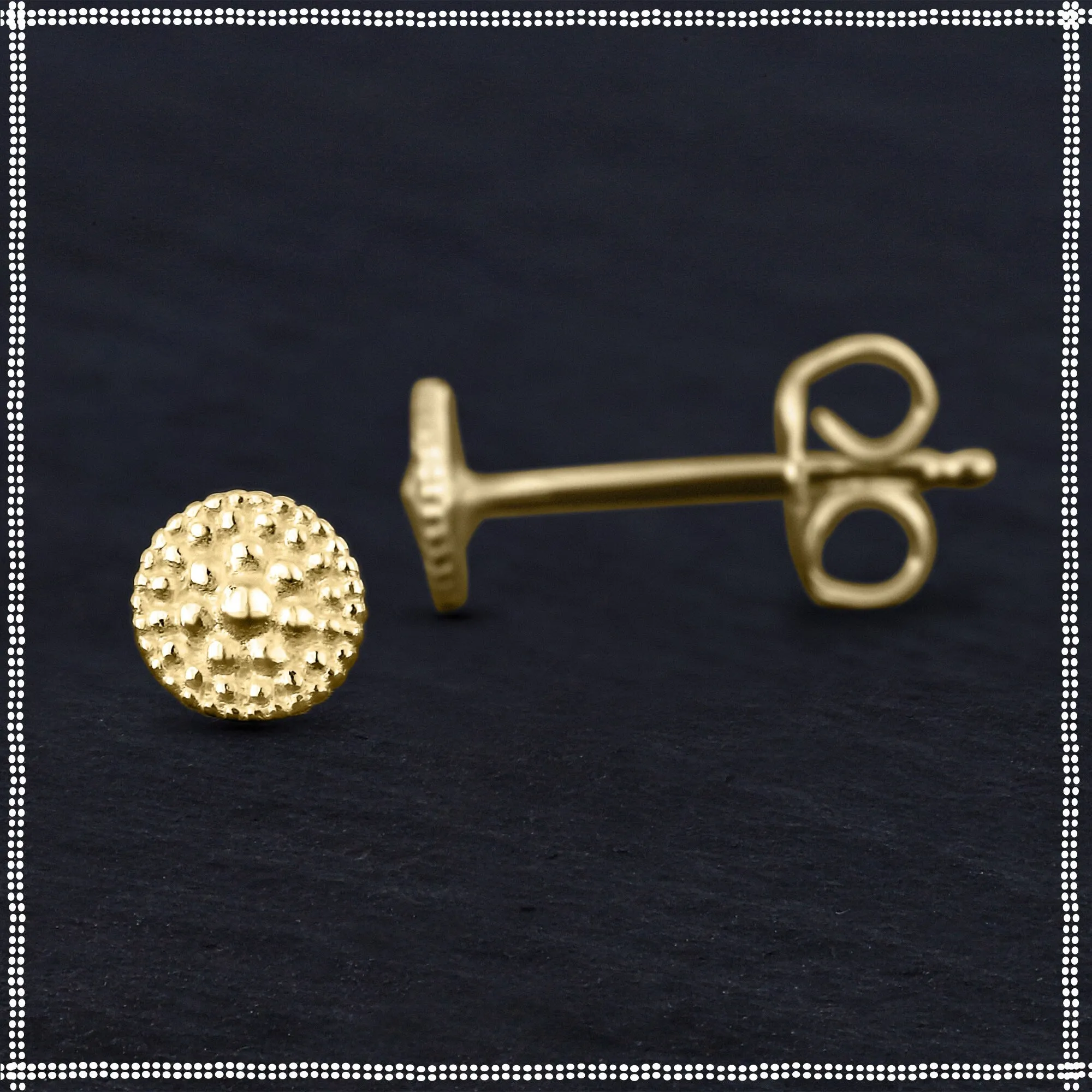 14k Gold Dainty Stud Earrings | Eternal Balance