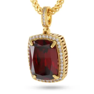 14K Gold Ruby Crown Julz Necklace