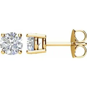 14K White 1 CTW Natural Diamond Stud Earrings