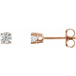 14K White 1 CTW Natural Diamond Stud Earrings