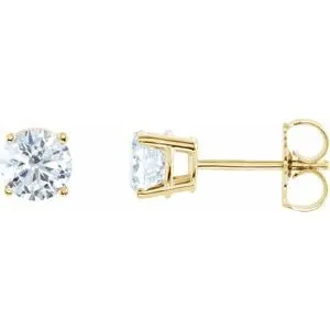 14K White 1 CTW Natural Diamond Stud Earrings