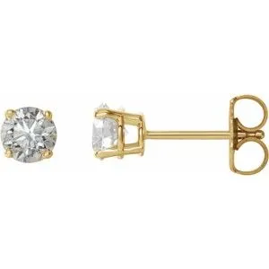 14K White 1 CTW Natural Diamond Stud Earrings