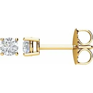 14K White 1 CTW Natural Diamond Stud Earrings
