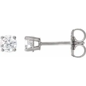 14K White 1 CTW Natural Diamond Stud Earrings