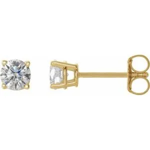 14K White 1 CTW Natural Diamond Stud Earrings