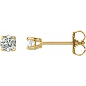 14K White 1 CTW Natural Diamond Stud Earrings