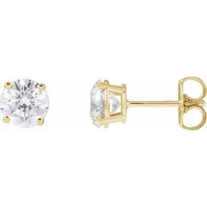14K White 1 CTW Natural Diamond Stud Earrings