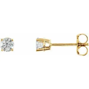 14K White 1 CTW Natural Diamond Stud Earrings