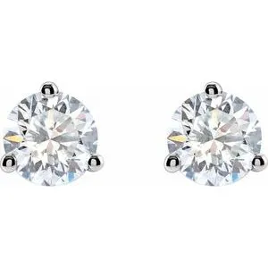 14K White Gold 1 CTW Lab-Grown Diamond Stud Earrings