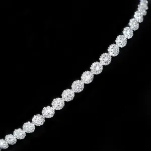 14K White Gold 1.22 CTW Diamond Bangle Bracelet