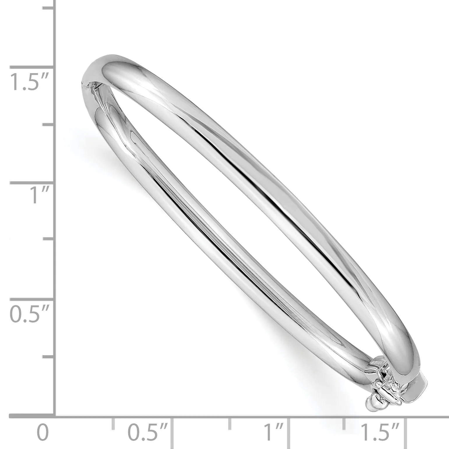 14k White Gold Polished Baby Bangle