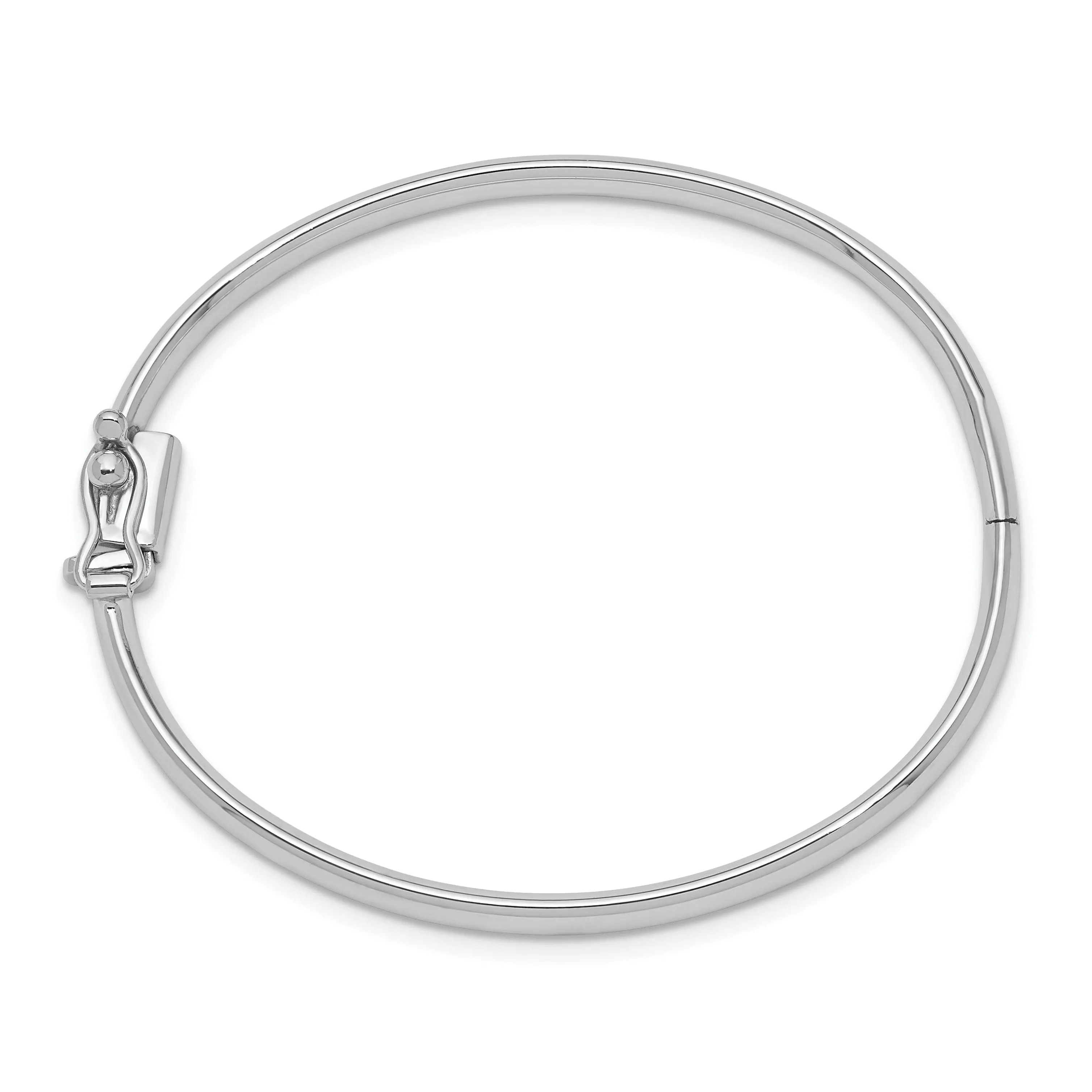14k White Gold Polished Baby Bangle