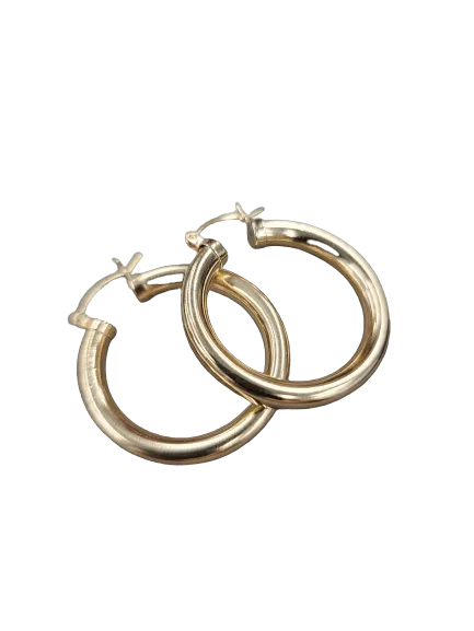 14kt Huggie Hoop Earrings