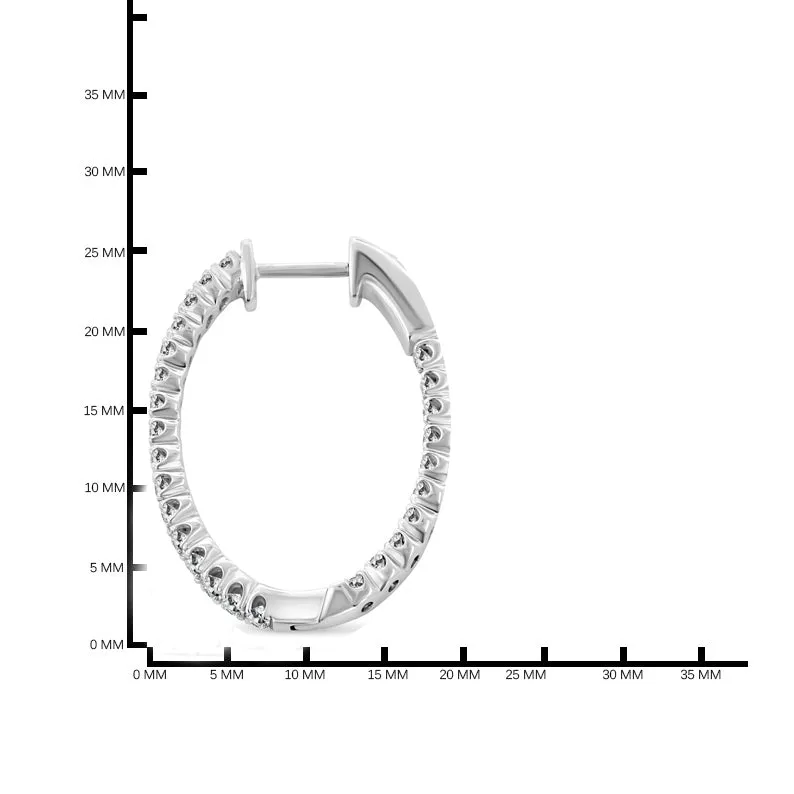 14KW  19/25M INSIDE OUT OVAL DIAMOND HOOP (118HP117339W14DI1)
