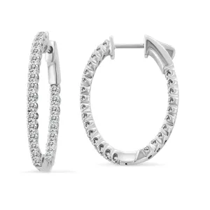 14KW  19/25M INSIDE OUT OVAL DIAMOND HOOP (118HP117339W14DI1)