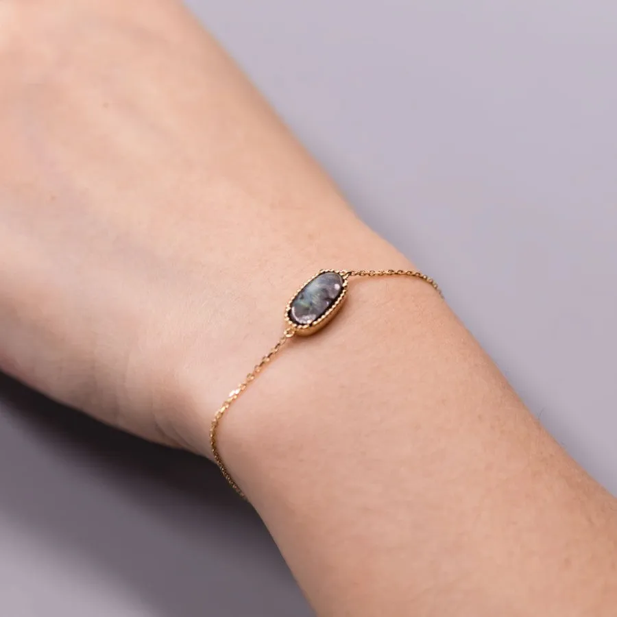 1.67 ct Australian Boulder Opal Bracelet in 18K Yellow Gold