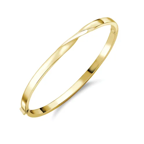 18ct Yellow Gold Ribbon Wrap Bangle