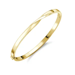 18ct Yellow Gold Ribbon Wrap Bangle