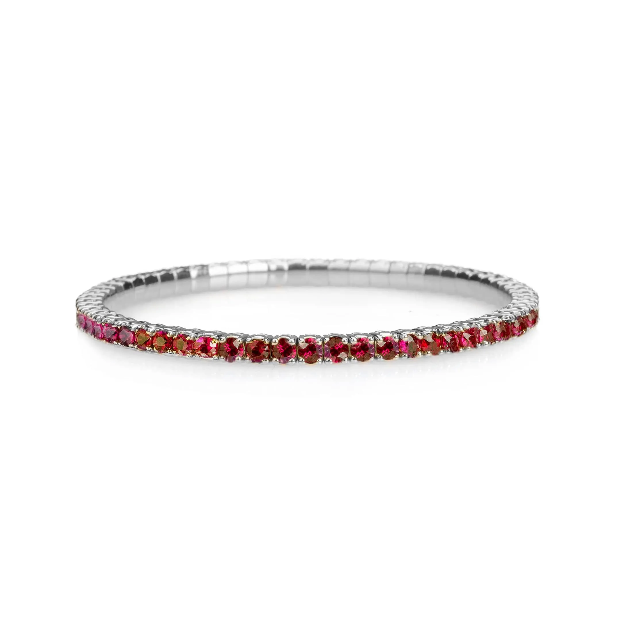 18K Gold Stretch Ruby Tennis Bracelet, 2.25-8.58 Carats