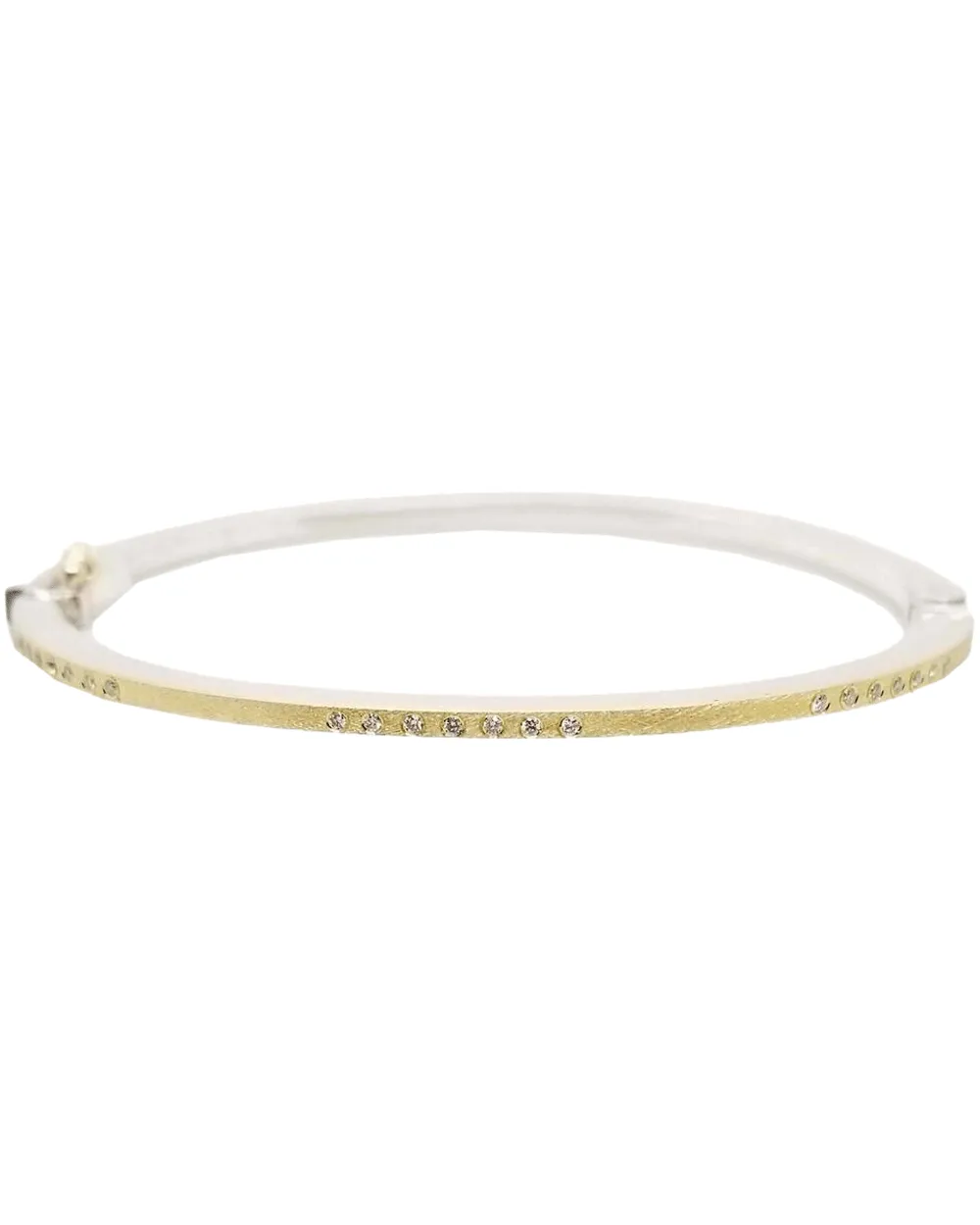 18k Yellow Gold Diamond Bangle Bracelet