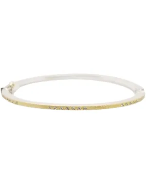 18k Yellow Gold Diamond Bangle Bracelet