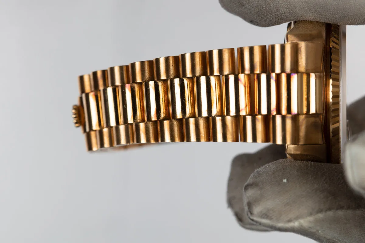 1986 Rolex 18K YG Day-Date 18038 with Diamond and Ruby String Dial