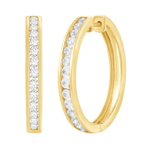1ctw Diamond Hoop Earrings