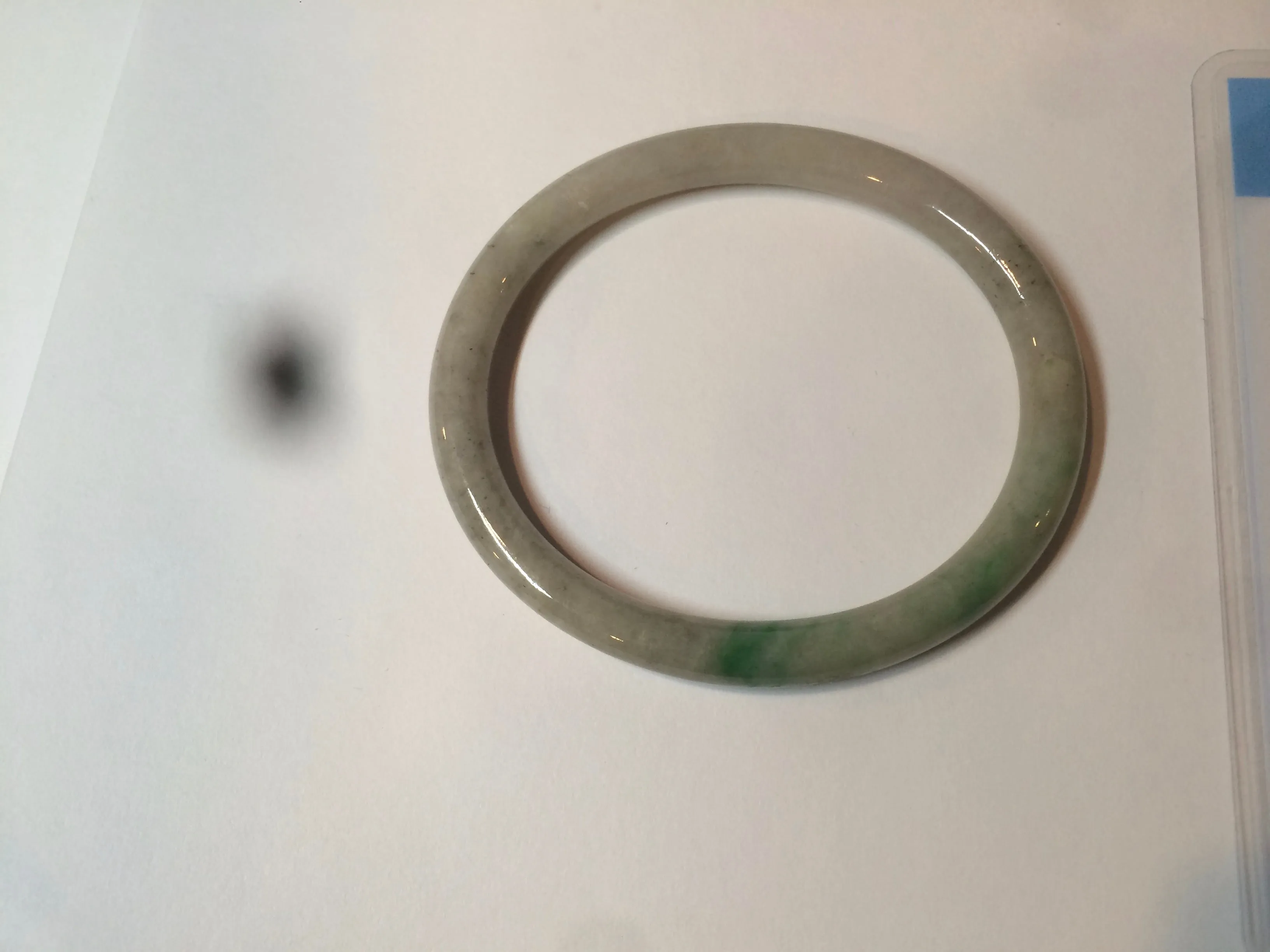 48mm certified Type A 100% Natural sunny green/dark green/gray/black round cut Jadeite Jade bangle am64-6622