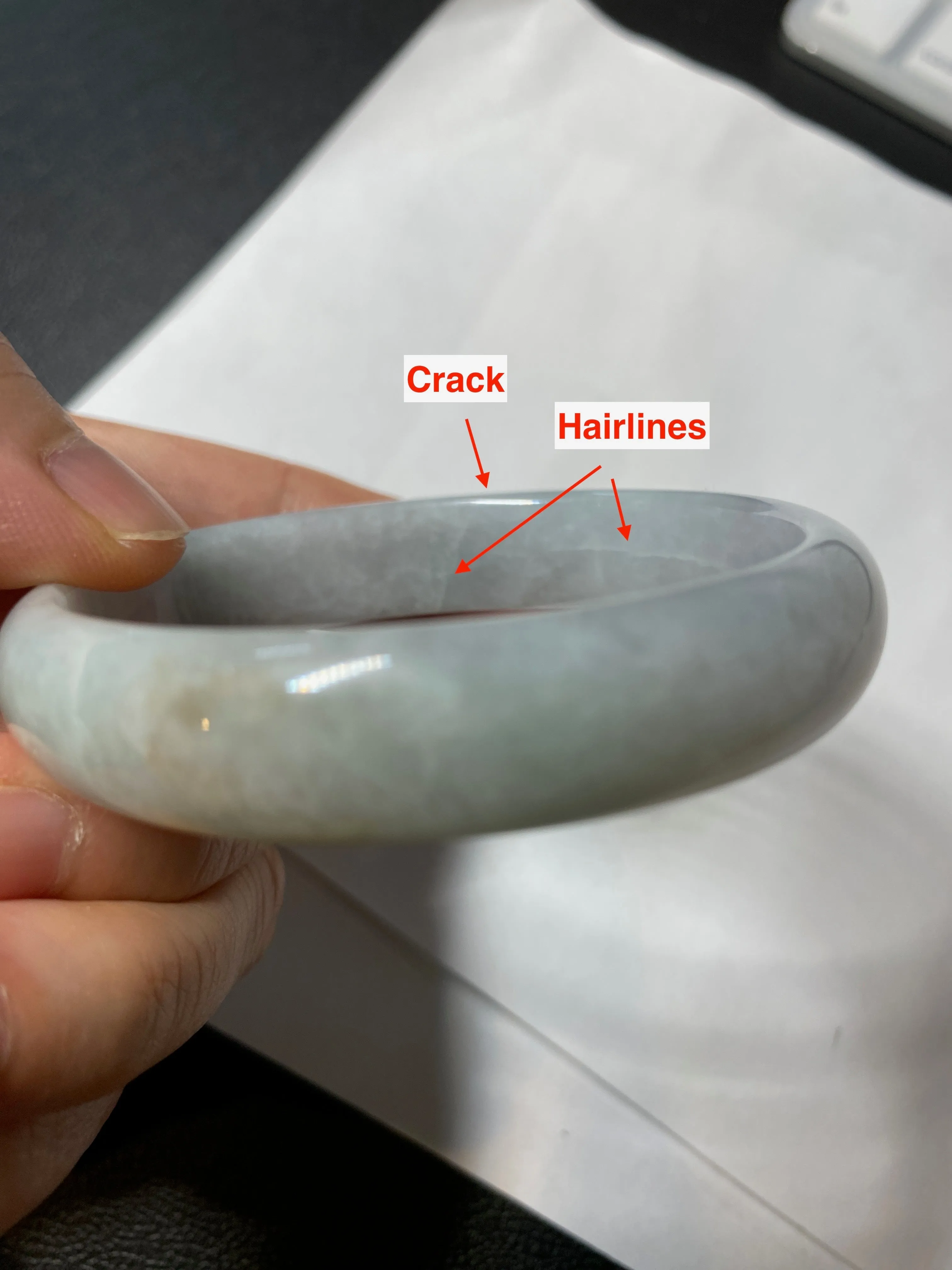 49mm Certified Type A 100% Natural light green red oval Jadeite Jade bangle BM68