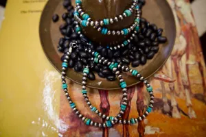 4mm Navajo Pearl Strands with Mixed Turquoise (Bracelet)