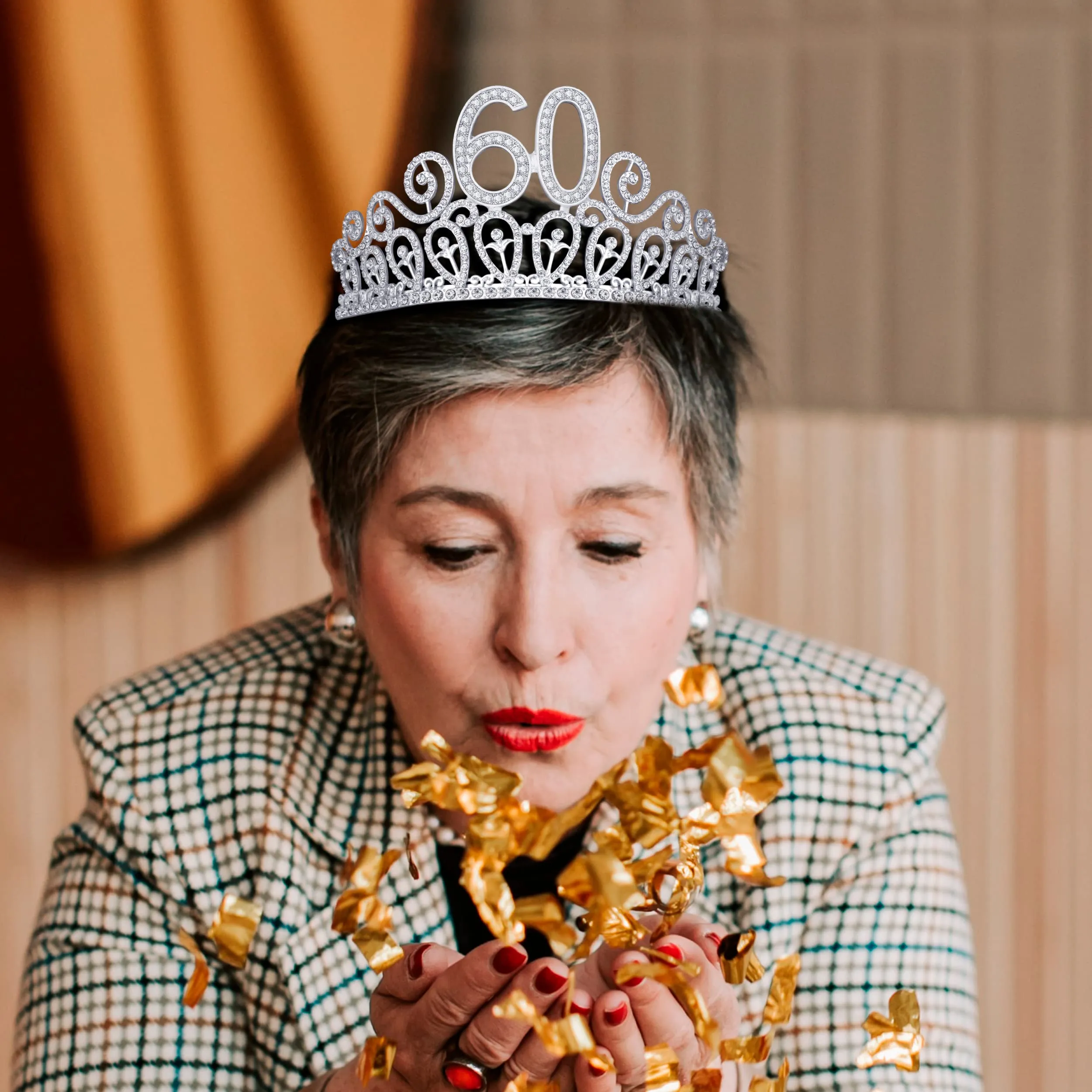 60th Birthday Sash And Tiara For Women - Fabulous Glitter Sash   Ripples