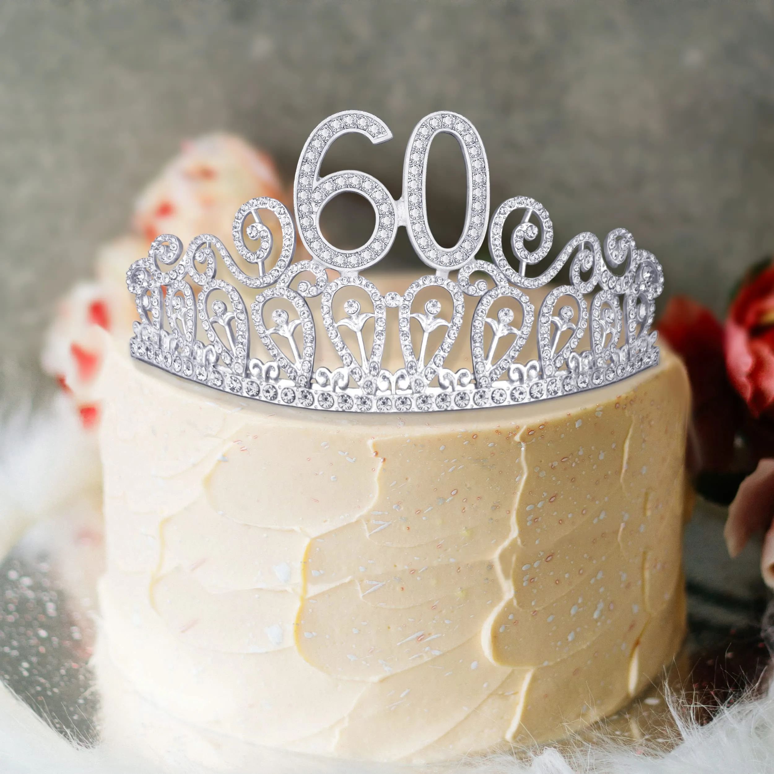 60th Birthday Sash And Tiara For Women - Fabulous Glitter Sash   Ripples
